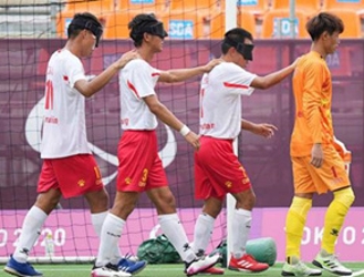中国盲人足球队晋级半决赛