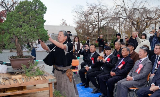 中日盆栽水石展在京都清水寺举办（高清组图）