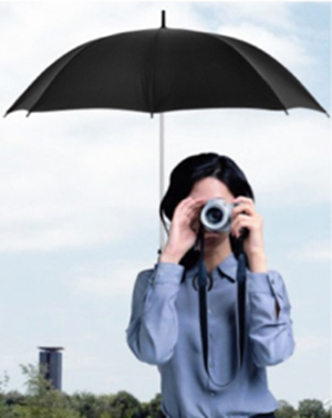 打伞也能任性：日本推出新型雨伞可绑肩上（图）