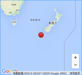 新西兰奥克兰群岛地区发生6.0级地震