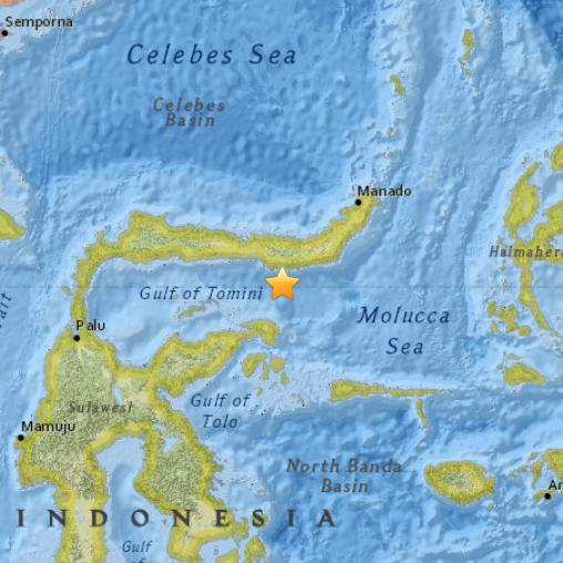 印尼海域发生4.9级地震震源深度136.5公里