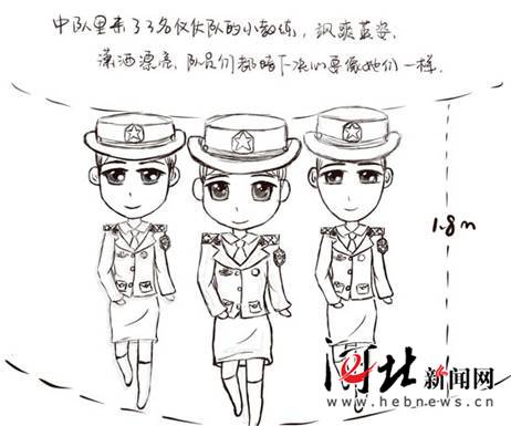 90后女兵绘制萌版漫画 记录阅兵村训练生活（图）