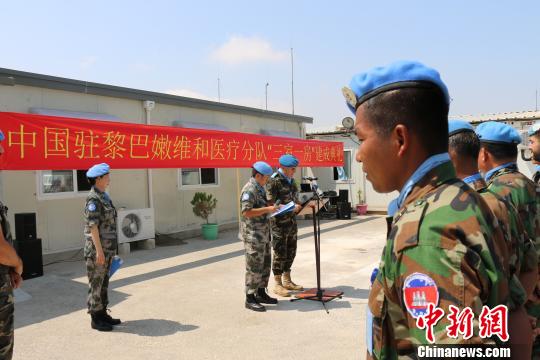 中国第十三批赴黎维和医疗队举行“三室一房”落成仪式