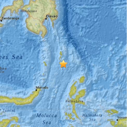 印尼附近海域发生5级地震震源深度48.9公里（图）
