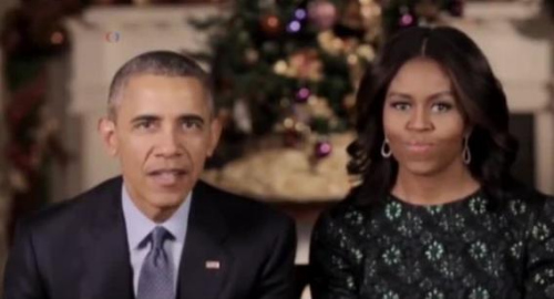 奥巴马夫妇发表圣诞讲话感谢军人及其家属（图）