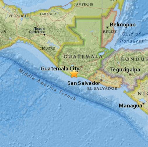 危地马拉南部发生5.0级地震震源深度88.4公里
