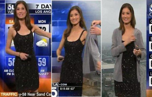 美国天气预报女主播服装遭投诉直播被迫穿外套