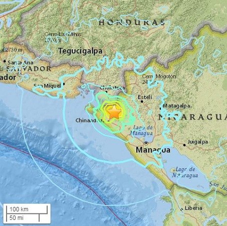尼加拉瓜西部发生6.1级地震尚无人员伤亡消息