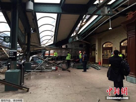 当地时间9月29日上午，美国新泽西霍博肯车站一列通勤火车发生脱轨事故，最新消息显示，事故造成1人死亡，。