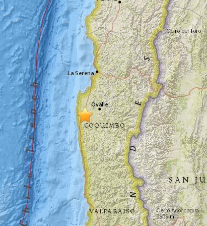 智利北部地区发生5.1级地震震源深度40.3公里