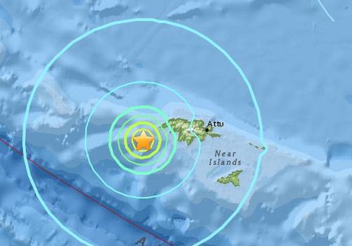 美国阿拉斯加阿图岛西部海域发生6.1级地震