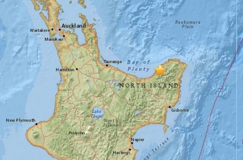 新西兰北岛发生5.1级地震震源深度54.6公里