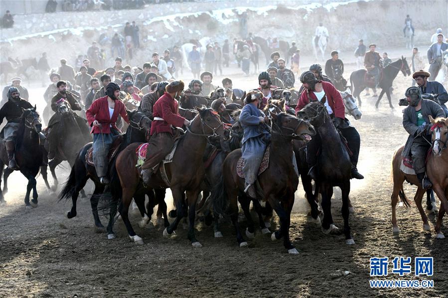 （国际）（3）阿富汗首都举行“马背叼羊”大赛