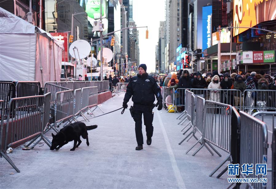 （国际）（1）纽约时报广场加强安保迎新年