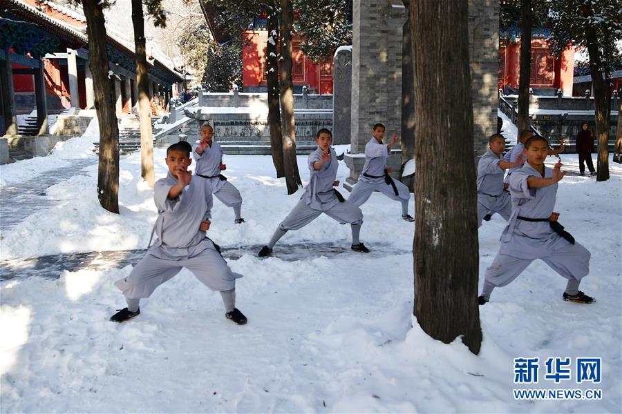 （文化）（8）少林寺武僧雪中展绝技