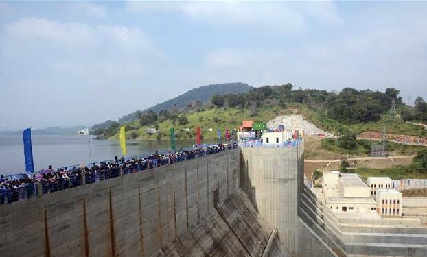 （国际）（4）中企承建斯里兰卡最大水库项目举行竣工移交仪式