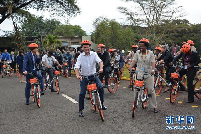 （国际·图文互动）（1）中国共享单车“骑”向联合国内罗毕办事处