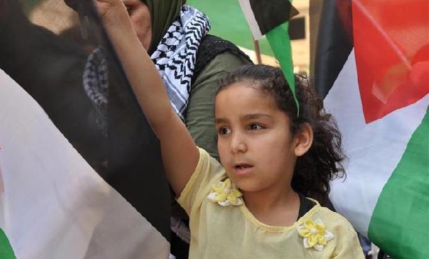 （国际）在黎巴勒斯坦难民抗议美国迁使馆