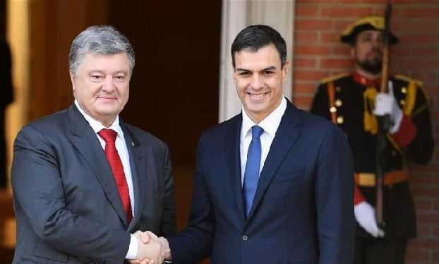 （XHDW）西班牙首相桑切斯会见乌克兰总统波罗申科