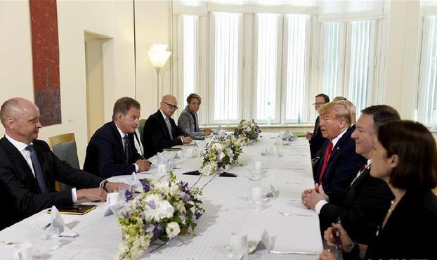 （XHDW）美国总统特朗普与芬兰总统尼尼斯托举行会晤