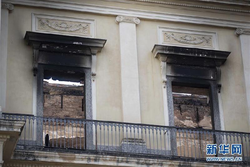 （国际）（5）巴西国家博物馆火灾过后几成废墟 