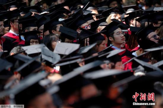 当地时间2018年5月24日，美国马萨诸塞州，哈佛大学举行毕业典礼。