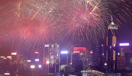 （XHDW）（2）香港举行贺岁烟花汇演