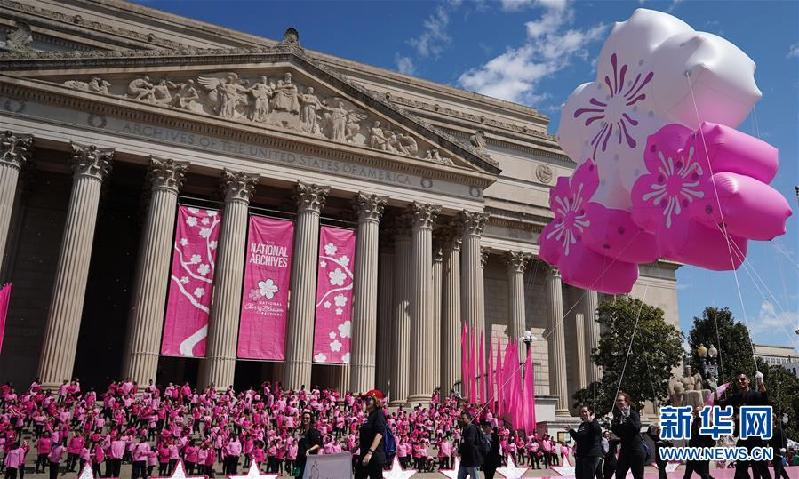 （国际）（3）华盛顿举办樱花节游行