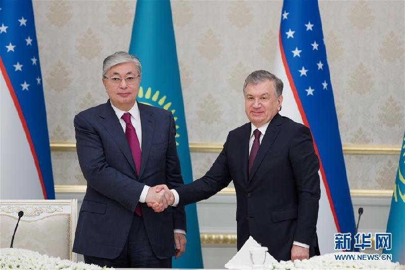 （国际）（1）哈萨克斯坦总统访问乌兹别克斯坦 双方表示将加强两国战略伙伴关系