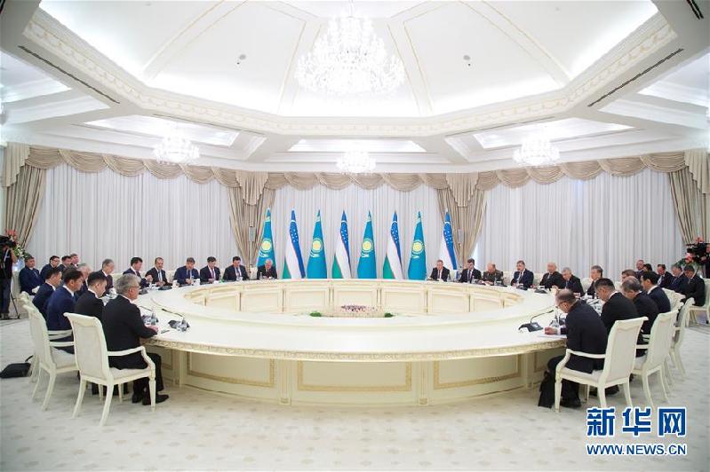 （国际）（3）哈萨克斯坦总统访问乌兹别克斯坦 双方表示将加强两国战略伙伴关系