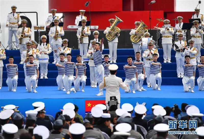 （人民海军70年）（3）庆祝人民海军成立70周年多国海军活动联合军乐展示举行
