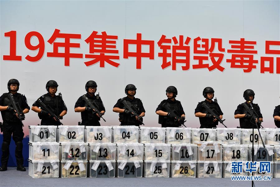 （法治）（5）天津举行集中销毁毒品活动