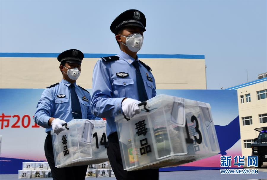 （法治）（6）天津举行集中销毁毒品活动