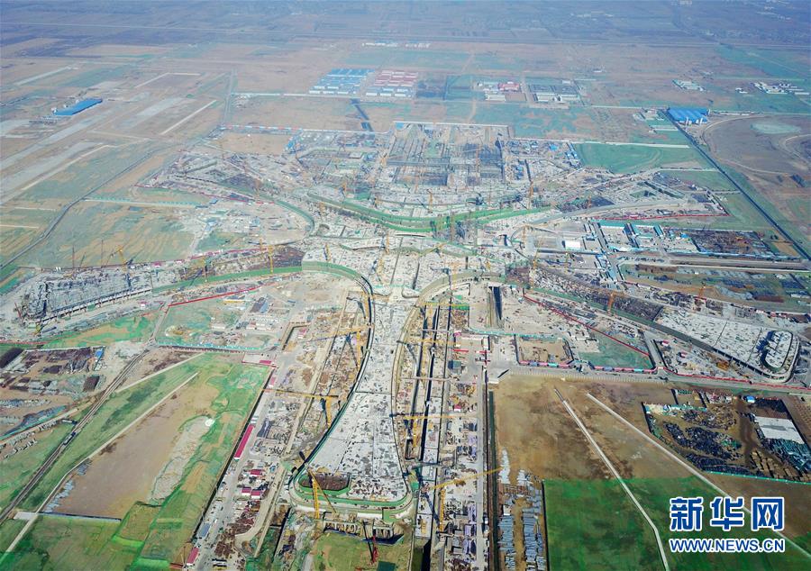 （社会）（4）空中瞰北京大兴国际机场“成长”