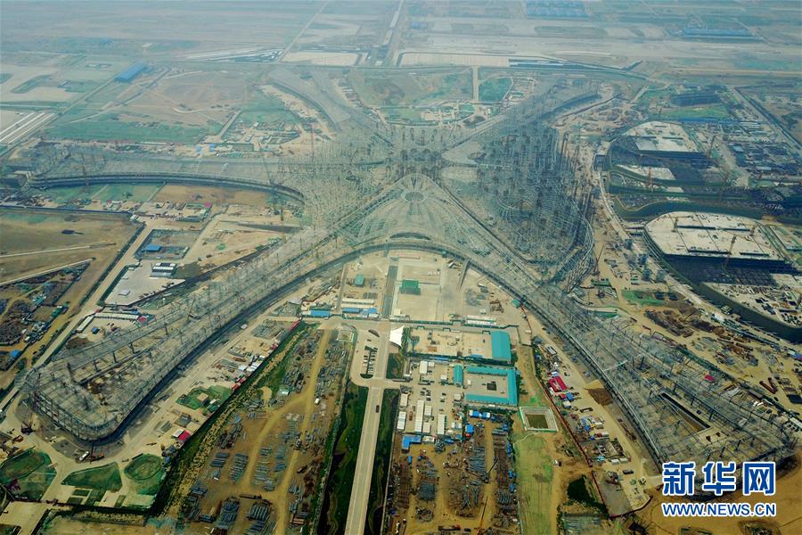 （社会）（6）空中瞰北京大兴国际机场“成长”