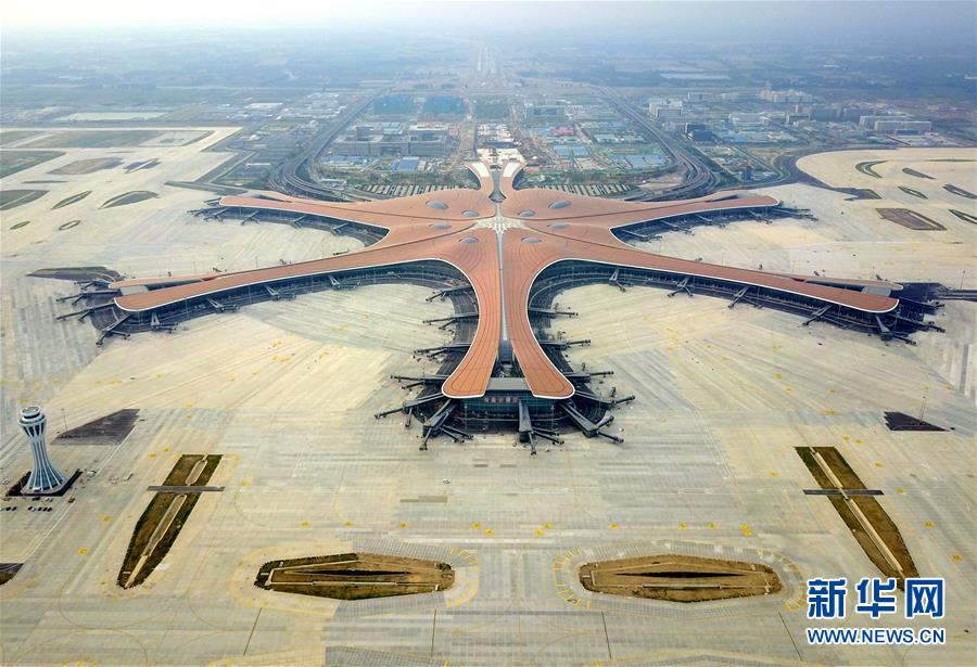 （社会）（12）空中瞰北京大兴国际机场“成长”