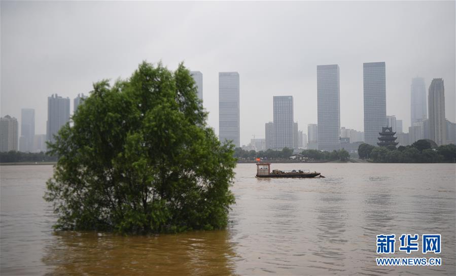 （环境）（7）湖南发布洪水红色预警 长沙橘子洲景区紧急闭园