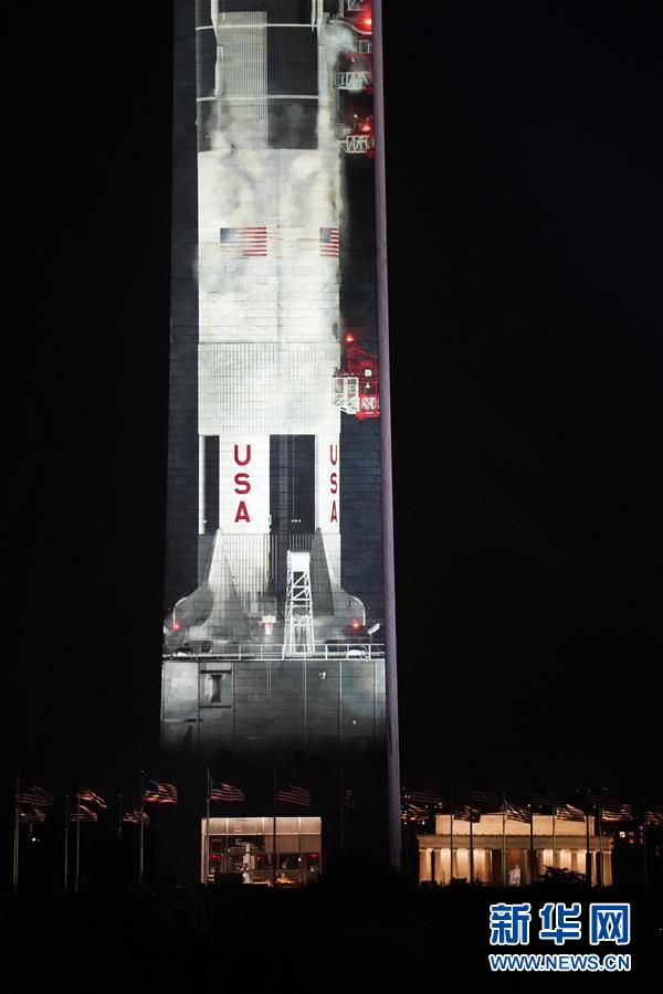 （国际）（2）华盛顿纪念碑“变身”登月火箭