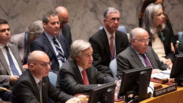 联合国秘书长呼吁立即实现人道主义停火