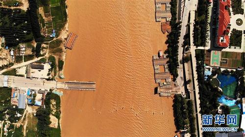 （环境）（5）黄河2019年第3号洪水逼近 济南暂时拆除泺口浮桥