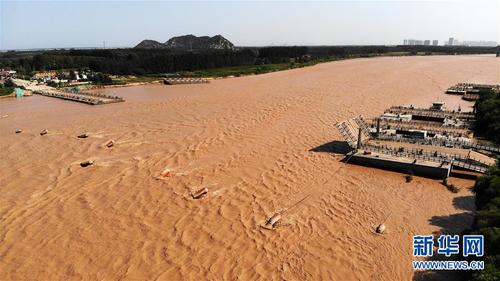 （环境）（7）黄河2019年第3号洪水逼近 济南暂时拆除泺口浮桥