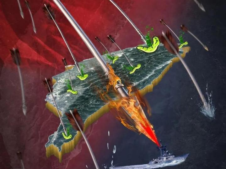 东部战区发布军事演习主题海报《正义之箭 内控外驱》