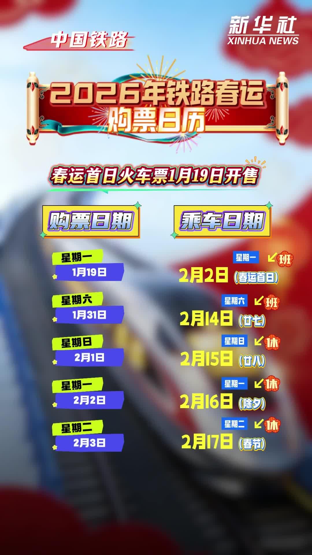 春运火车票怎么买？购票日历请收藏