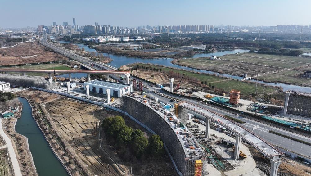高铁苏州北站快速联络道项目建设进展顺利