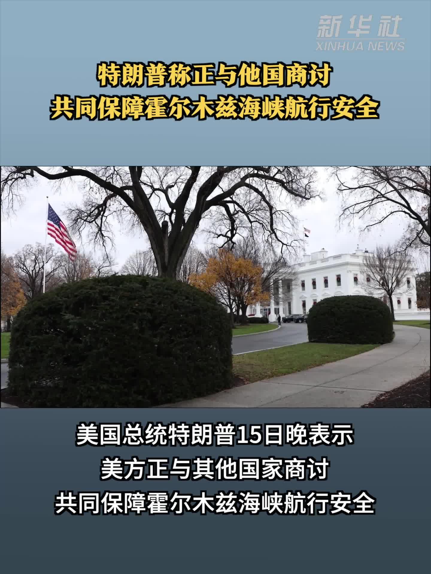 特朗普称正与他国商讨共同保障霍尔木兹海峡航行安全