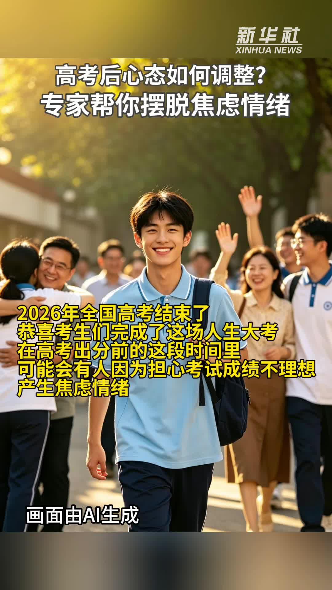 高考后心态如何调整？专家帮你摆脱焦虑情绪