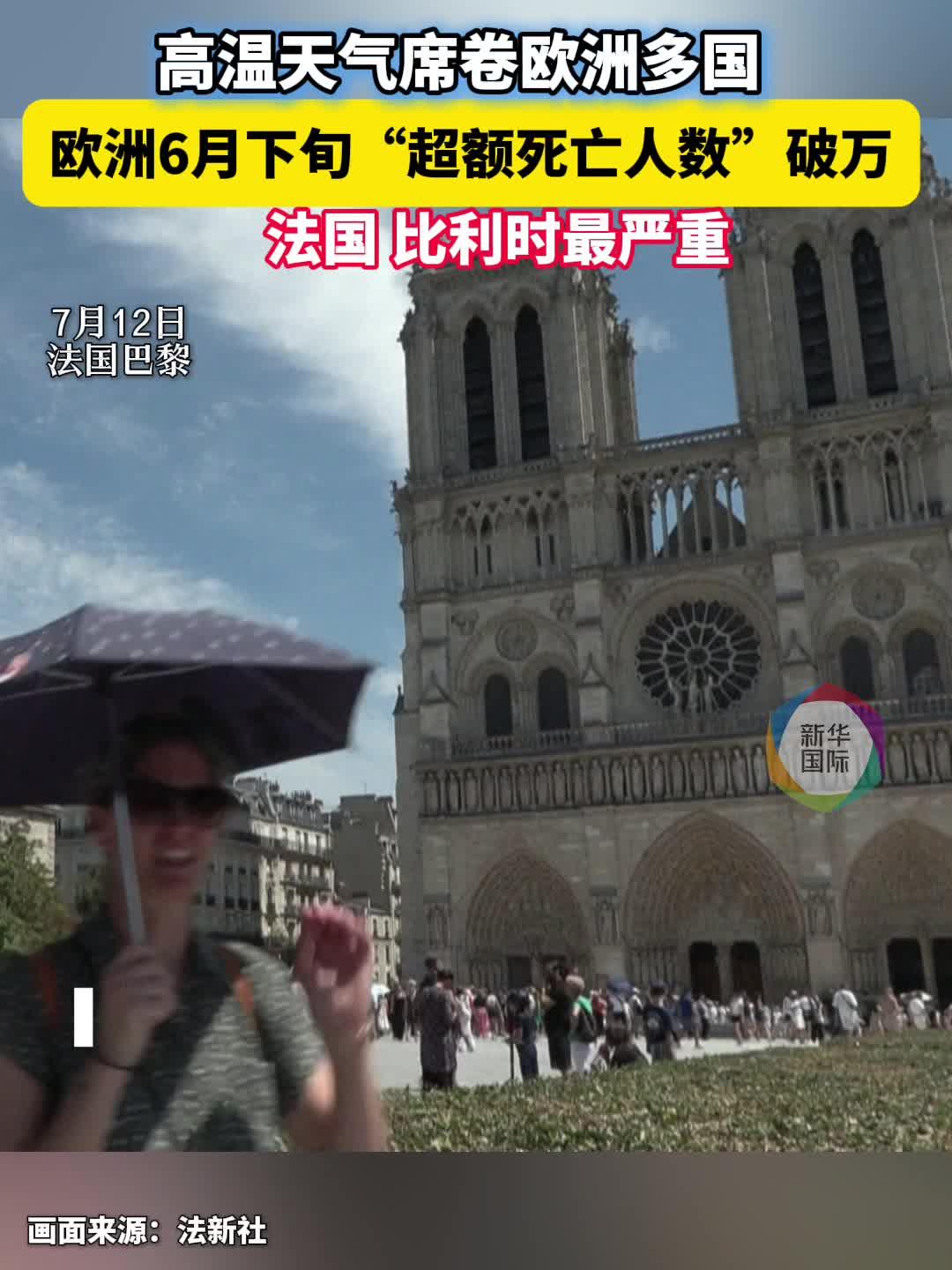 高温肆虐 欧洲6月下旬“超额死亡人数”破万