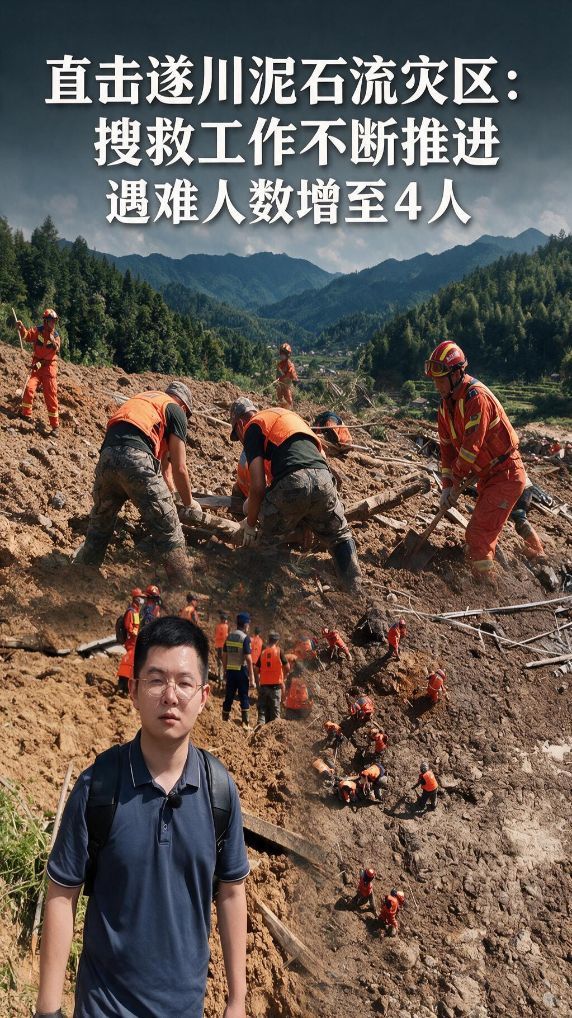 直击遂川泥石流灾区：搜救工作不间断推进 遇难人数增至4人