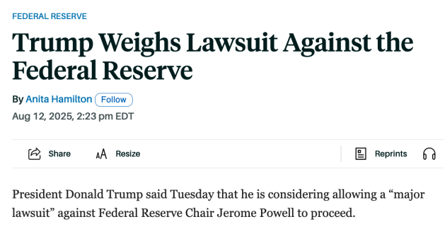 从威胁起诉到名单曝光 特朗普对美联储“双线施压”