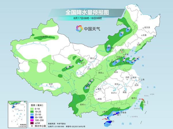 中东部高温闷热天气持续 华南部分地区雨量大